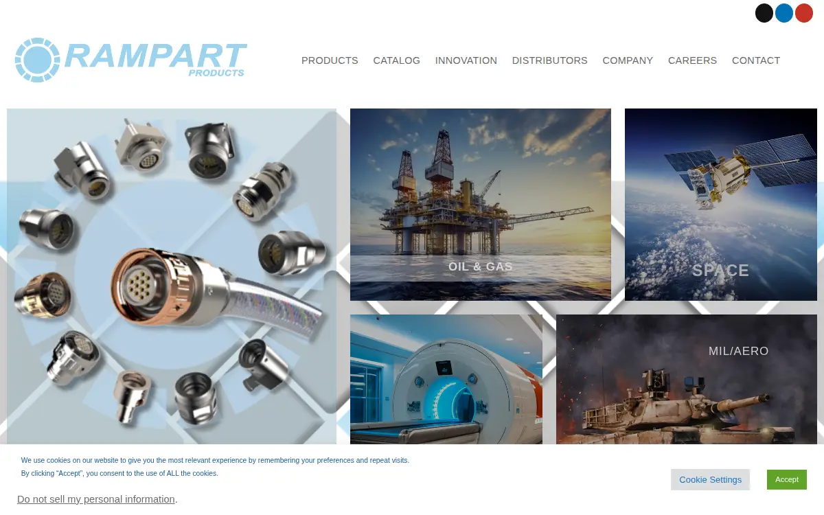 Homepage of Rampart Products LLC