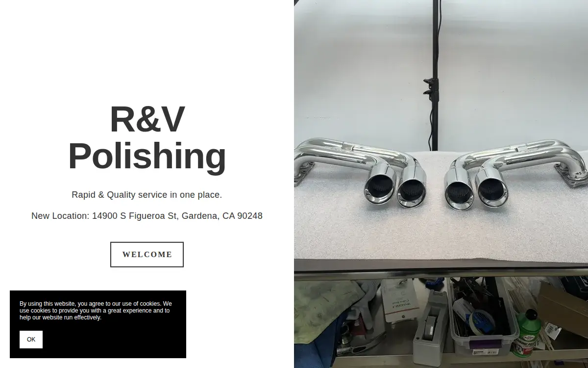 Homepage of R&v Polishing LLC