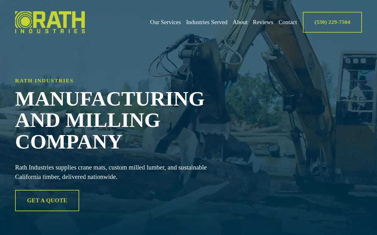 Homepage of Rath Industries INC.