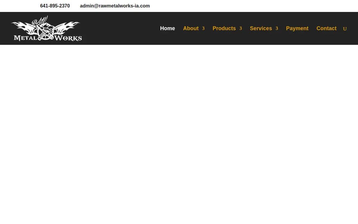 Homepage of Raw Metal Works LLC