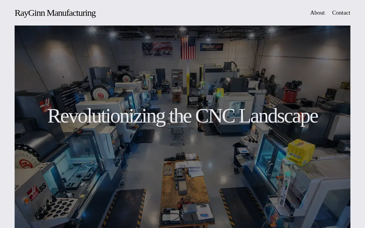 Homepage of Rayginn Manufacturing L.l.c.