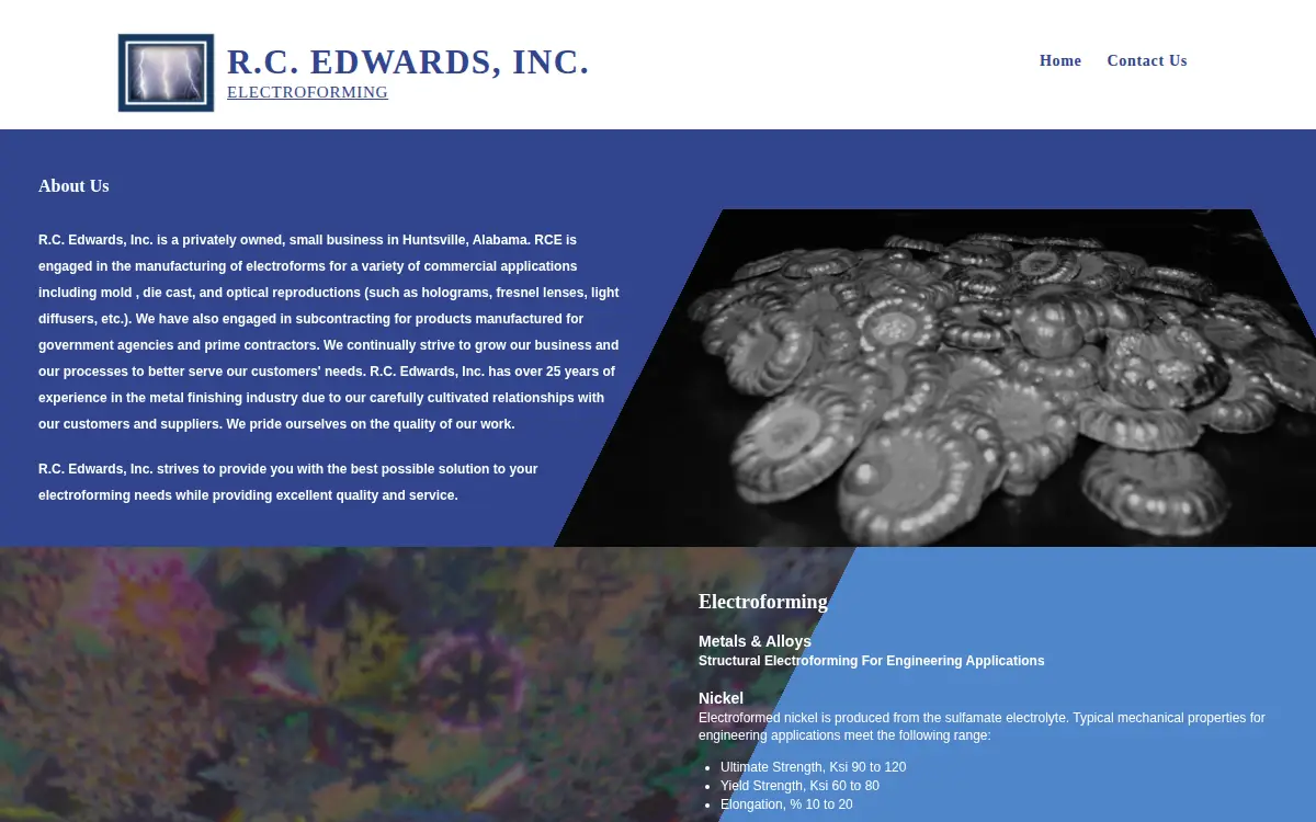 Homepage of Rc Edwards INC