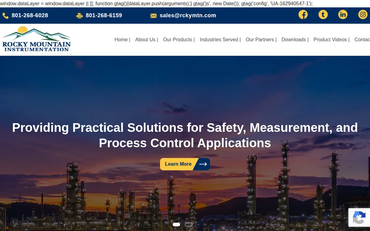 Homepage of Rocky Mountain Instrumentation INC