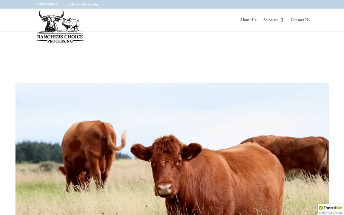 Homepage of Ranchers Choice Processing, LLC
