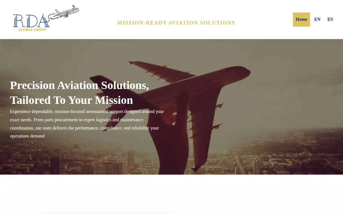 Homepage of Rda Global Group LLC