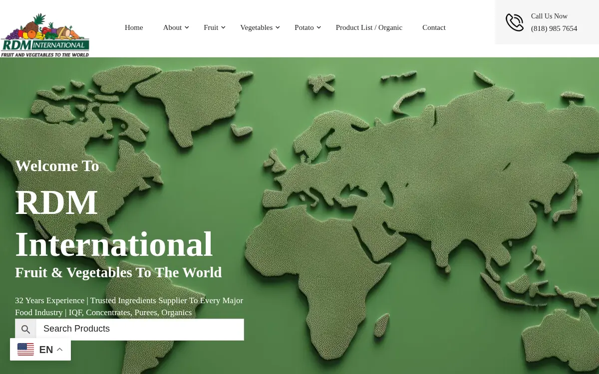 Homepage of Rdm International