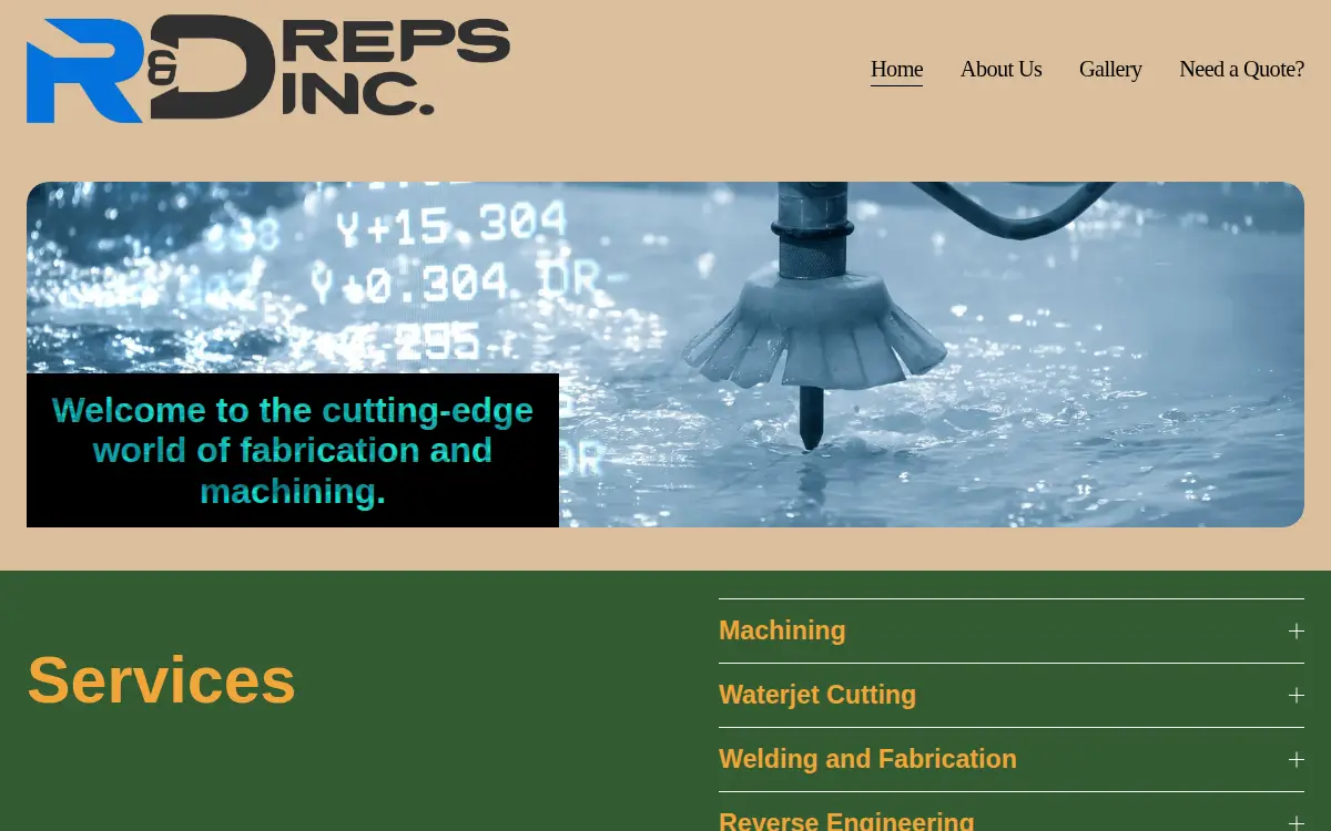 Homepage of R & D Reps, INC.