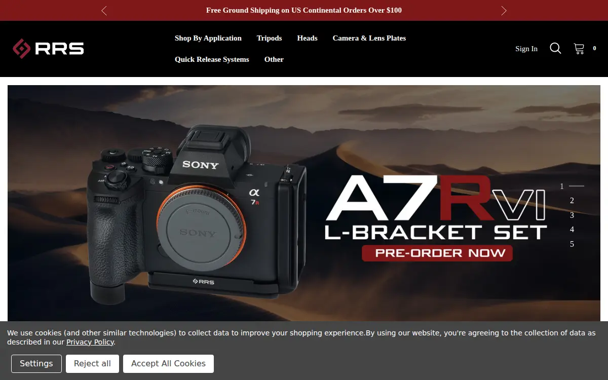 Homepage of Really Right Stuff LLC