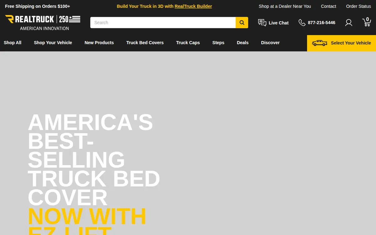 Homepage of Realtruck, LLC