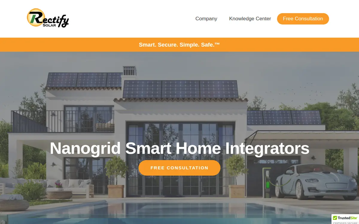 Homepage of Rectify LLC