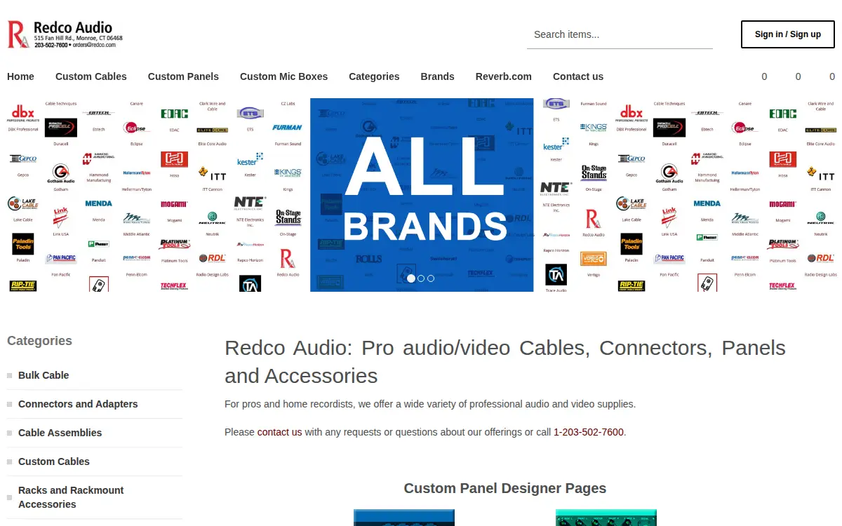 Homepage of Redco Audio, INC.