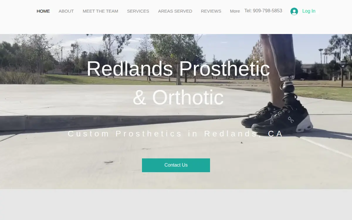 Homepage of Redlands Prosthetic & Orthotic Group, INC