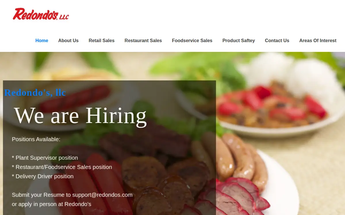 Homepage of Redondo's LLC