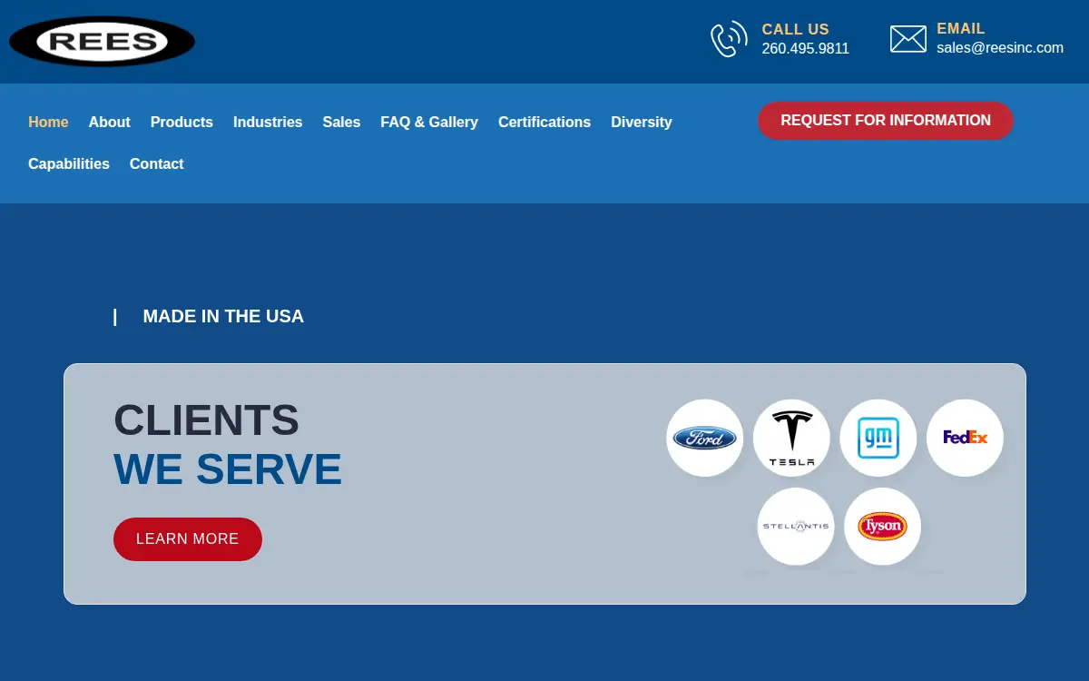 Homepage of Rees, INC