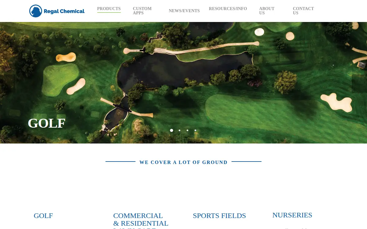 Homepage of Regal Chemical Company