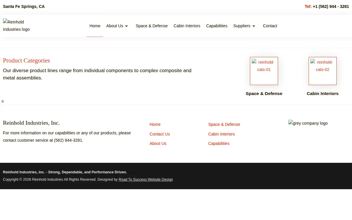 Homepage of Reinhold Industries INC