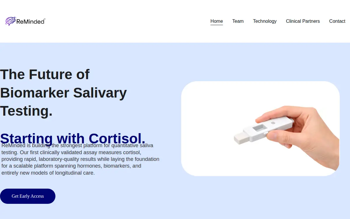 Homepage of Reminded, INC.