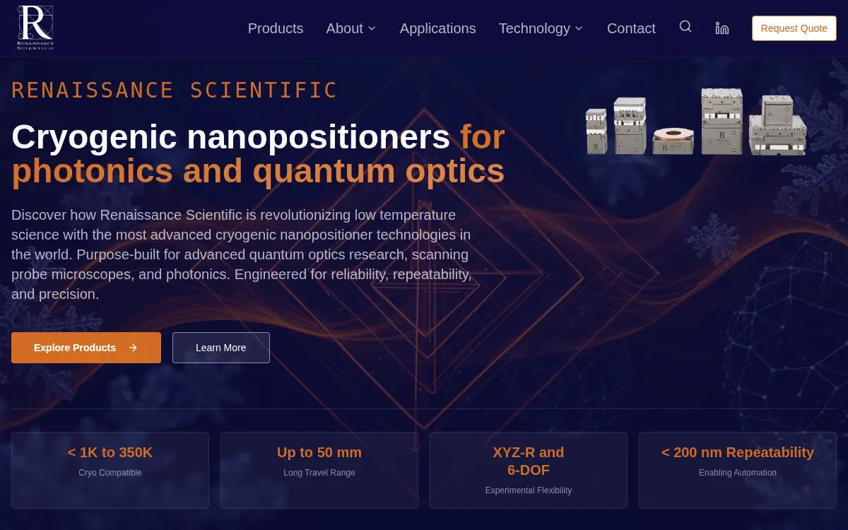 Homepage of Renaissance Scientific, INC.