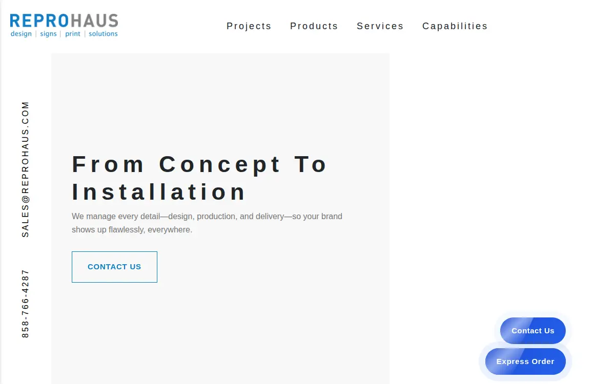 Homepage of Reprohaus CORP