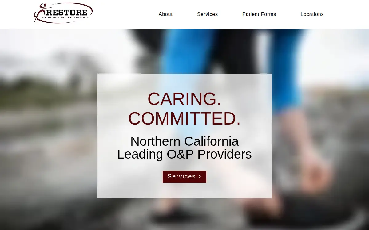 Homepage of Restore Medical INC
