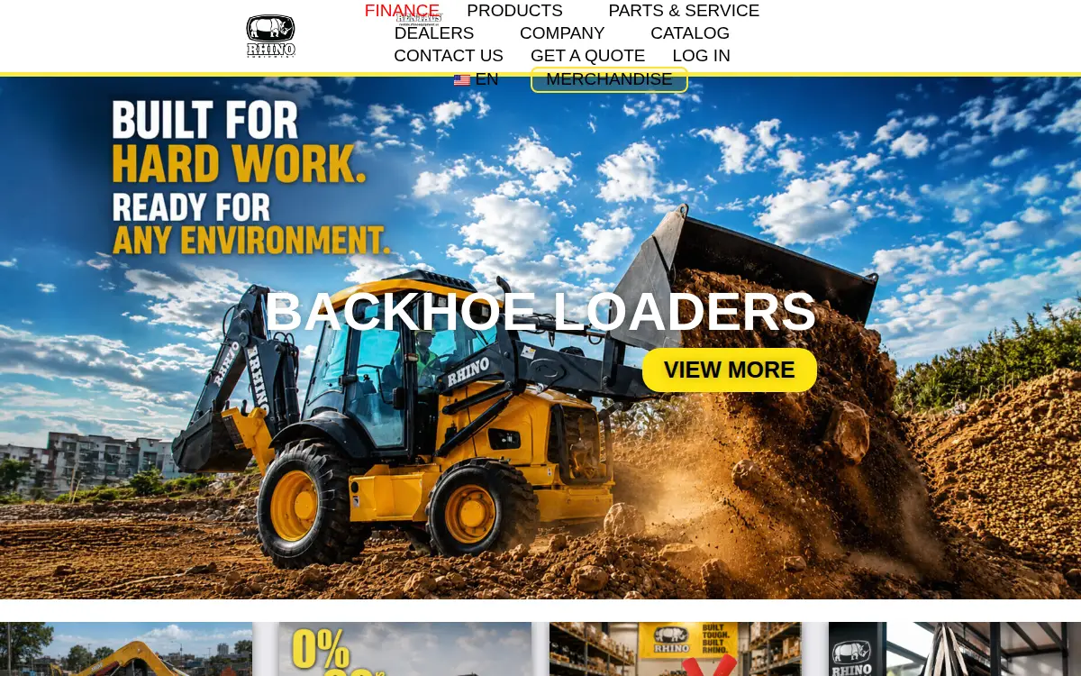 Homepage of Rhino Equipment Group, INC