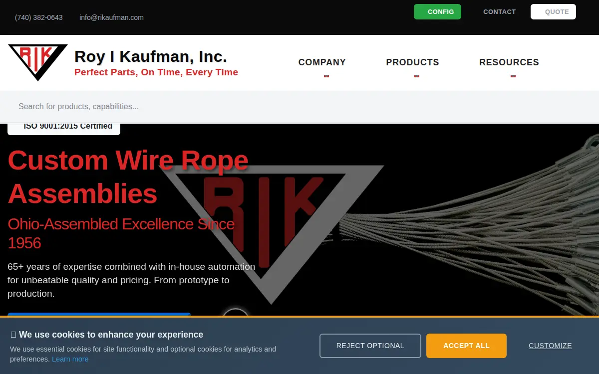 Homepage of Roy I Kaufman INC