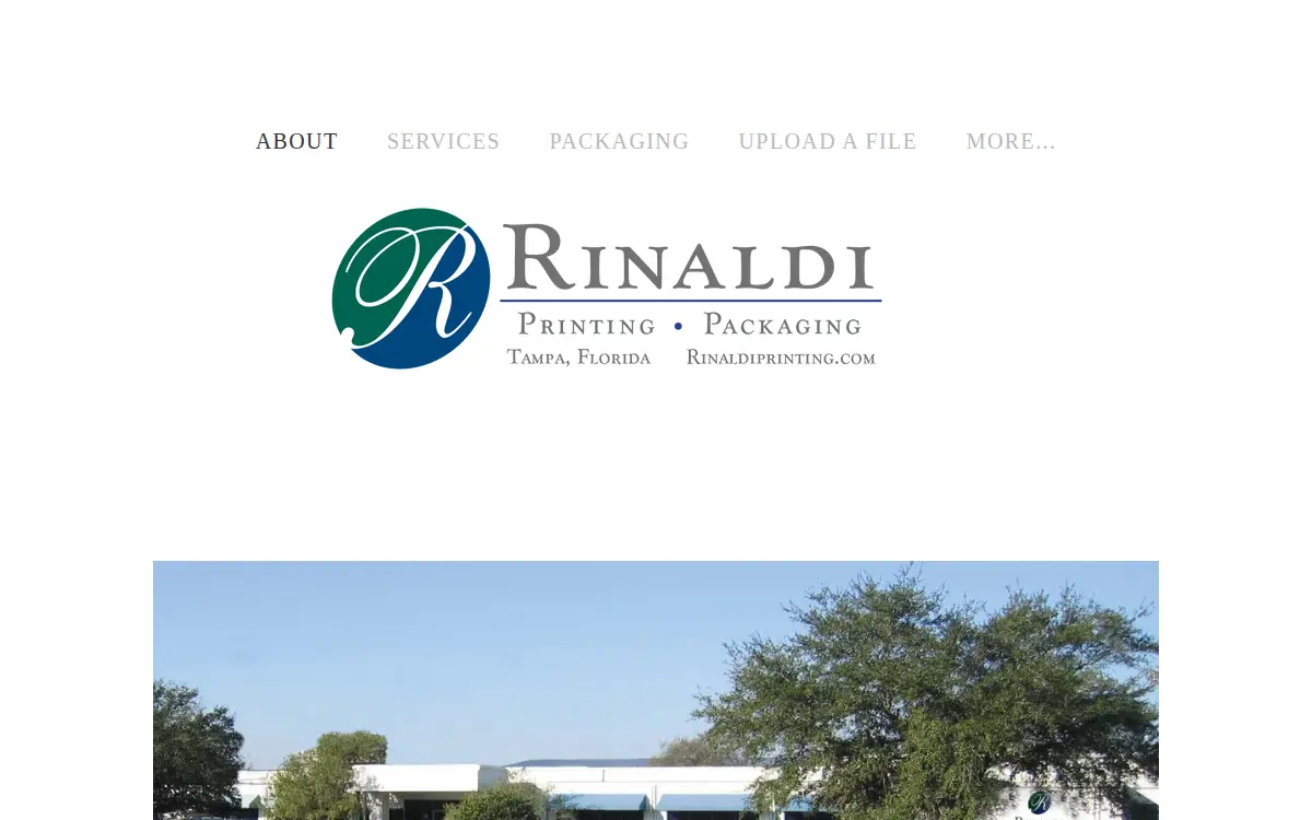 Homepage of Rinaldi Printing Company