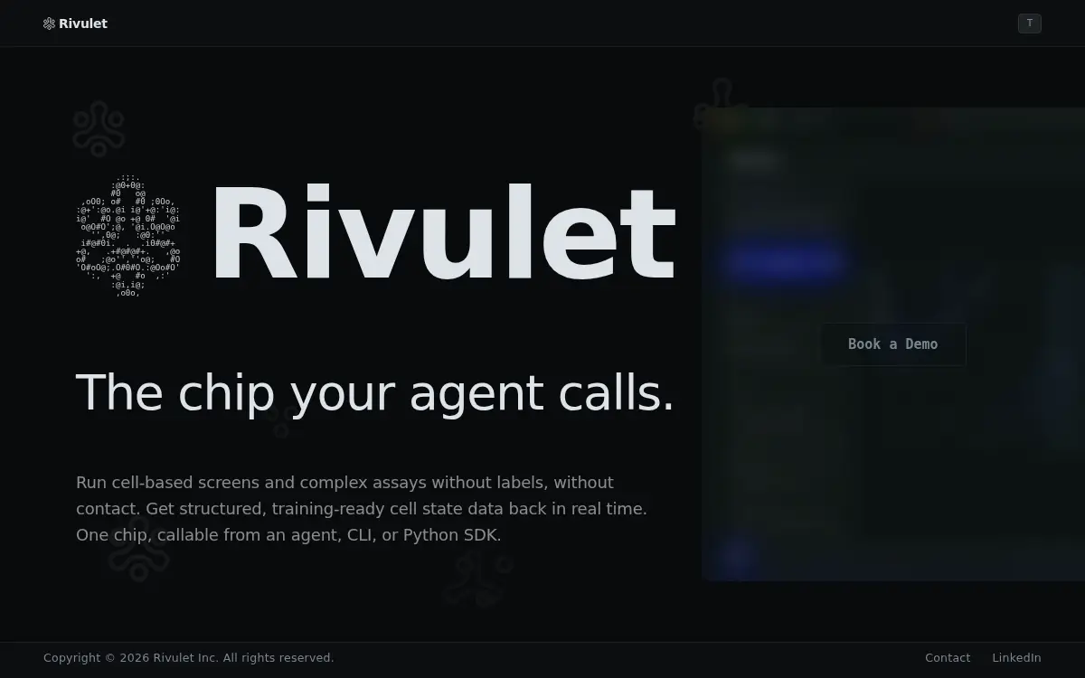 Homepage of Rivulet INC.