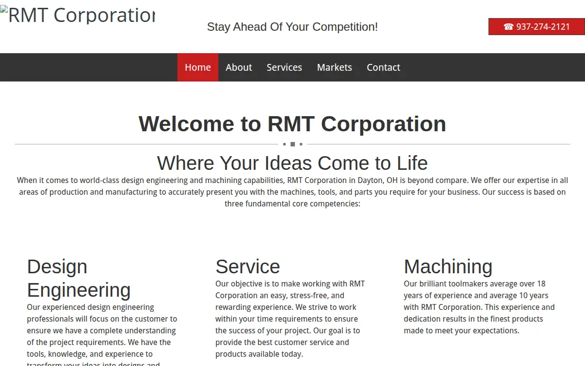 Homepage of Rmt Corporation