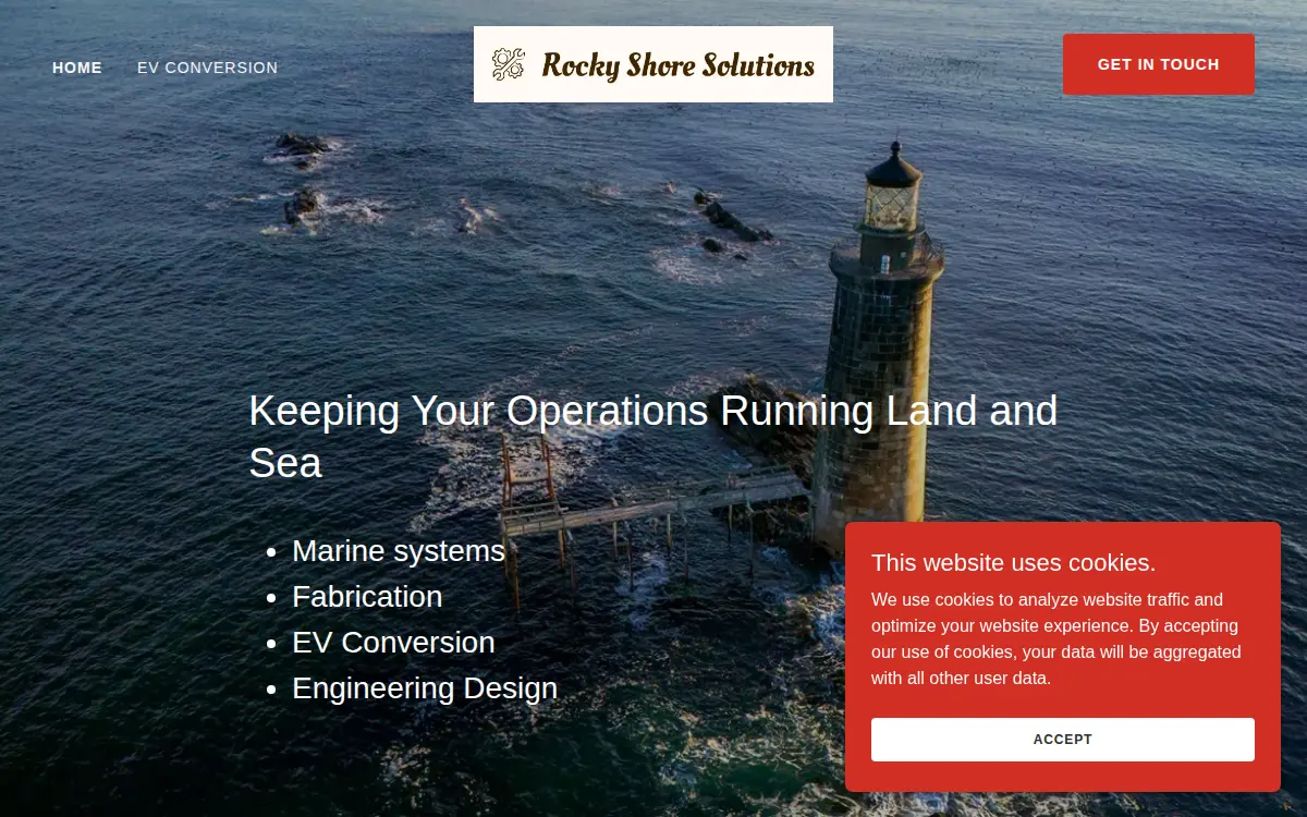 Homepage of Rocky Shore Solutions LLC