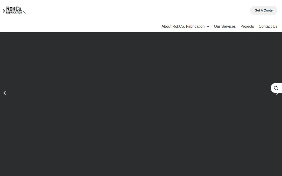 Homepage of Rokco Fabrication, LLC