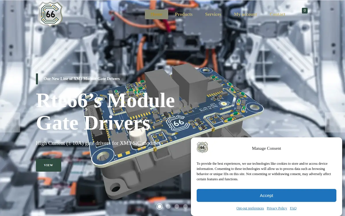 Homepage of Route 66 Controls LLC