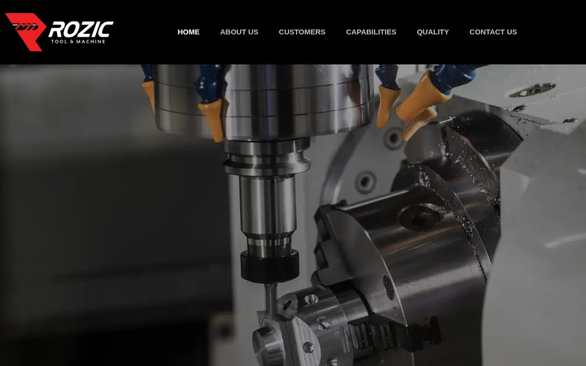 Homepage of Rozic Tool & Machine LLC