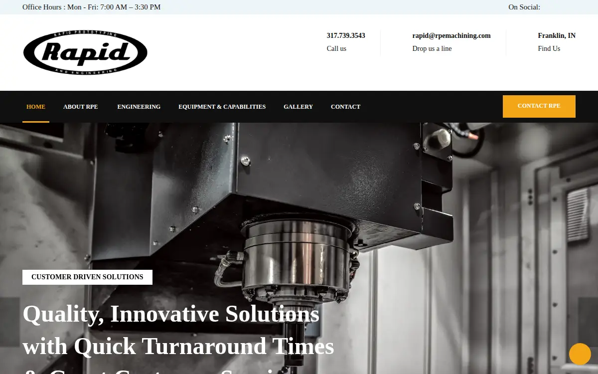Homepage of Rp&e LLC