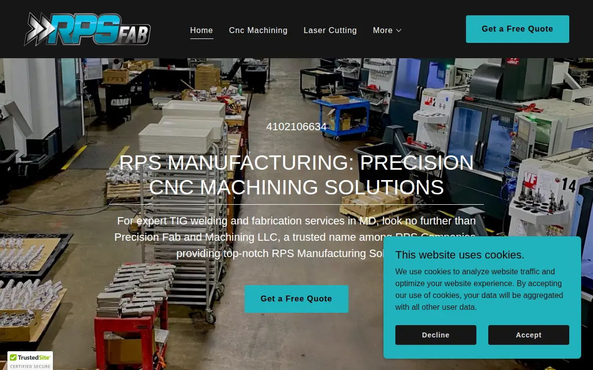 Homepage of Rps Fab LLC