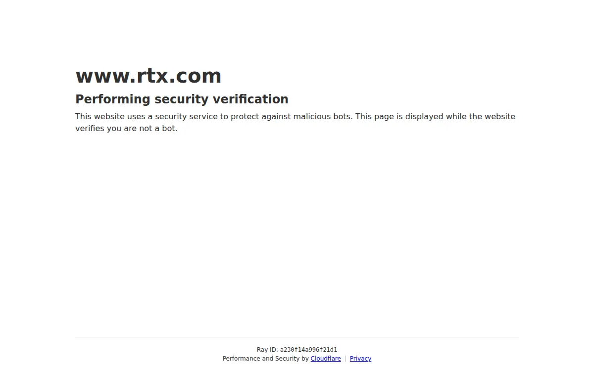 Homepage of Rtx Corporation