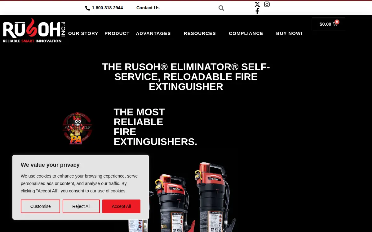 Homepage of Rusoh, INC.