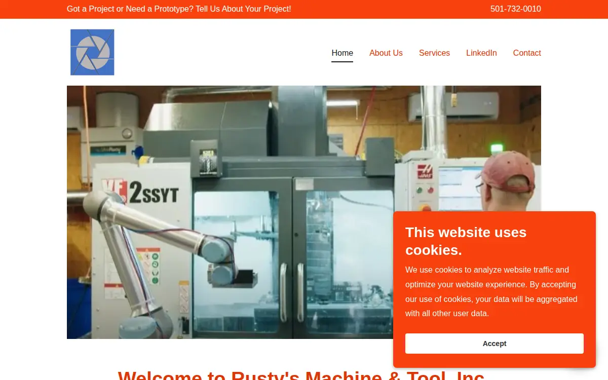 Homepage of Rusty's Machine & Tool, INC.