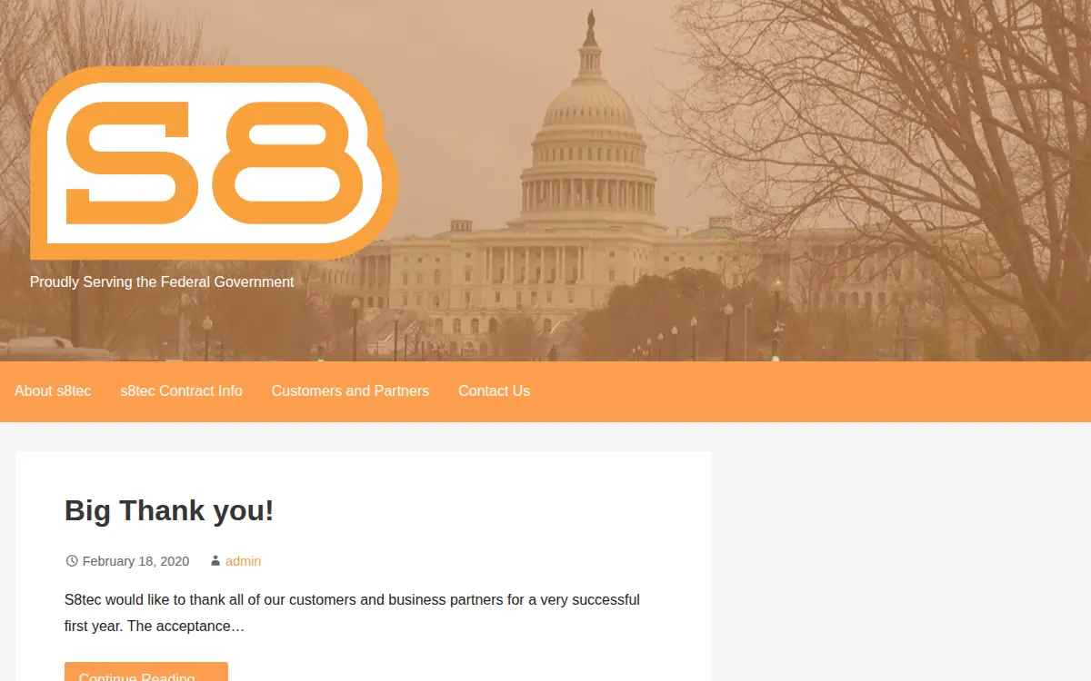 Homepage of S8tec LLC