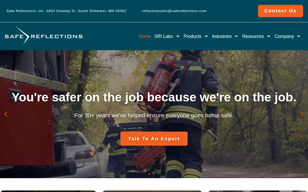 Homepage of Safe Reflections INC
