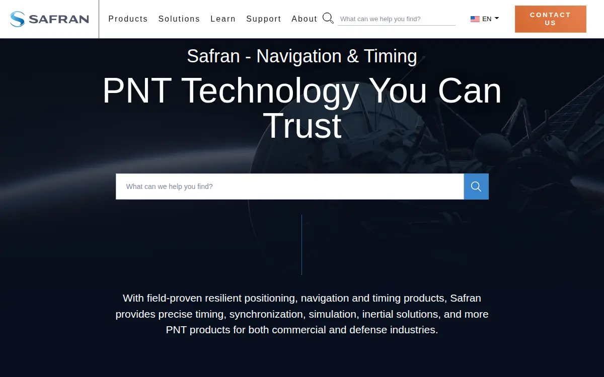 Homepage of Safran Trusted 4d INC.