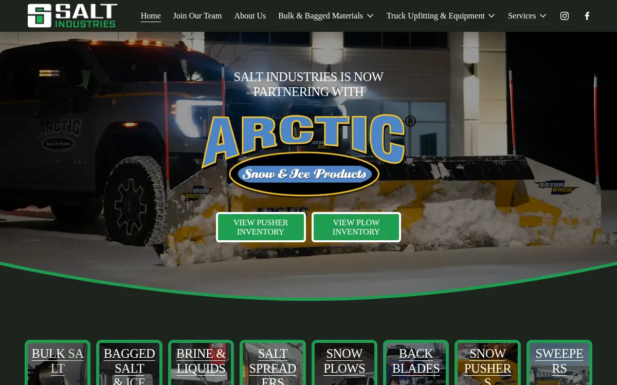 Homepage of Salt Industries, LLC
