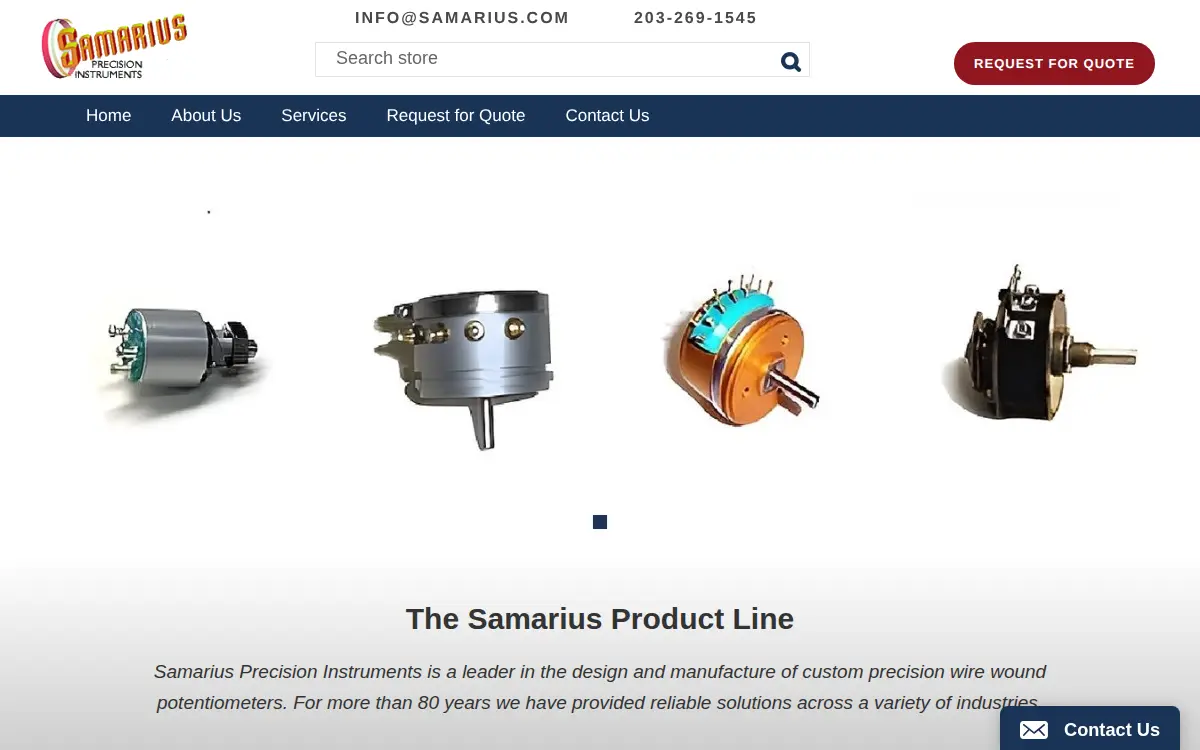 Homepage of Samarius Precision Instruments, INC.
