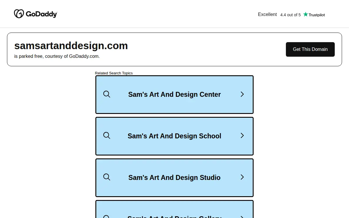 Homepage of Sam's Art and Design, LLC