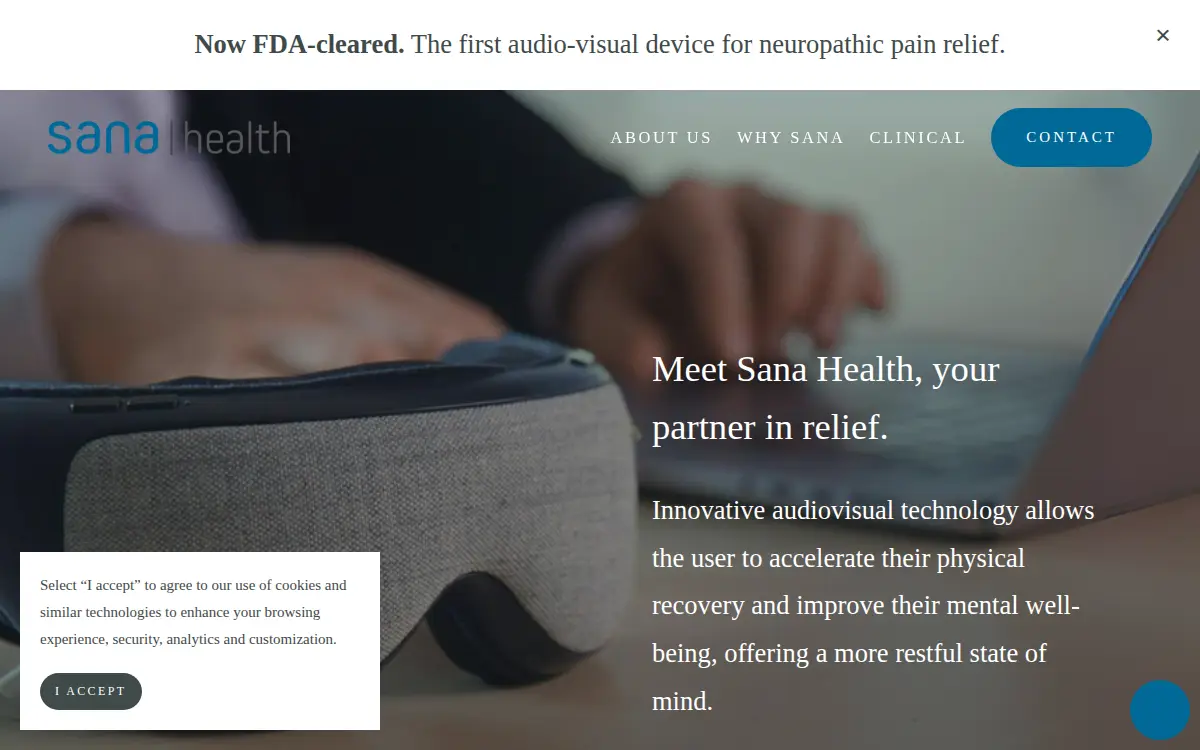 Homepage of Sana Health INC