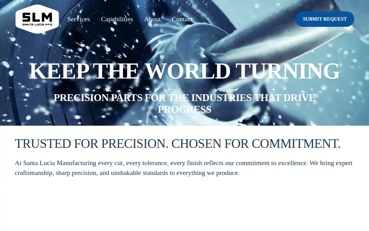 Homepage of Santa Lucia Manufacturing, INC.