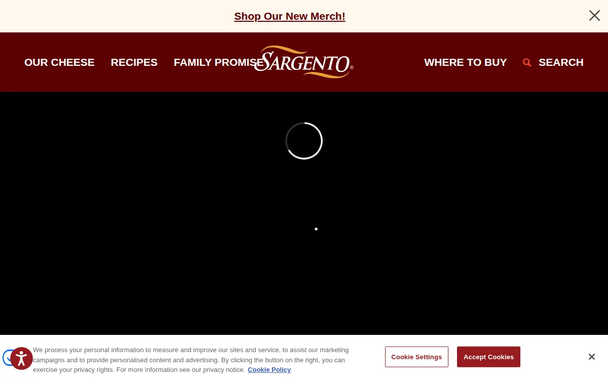 Homepage of Sargento Foods INC