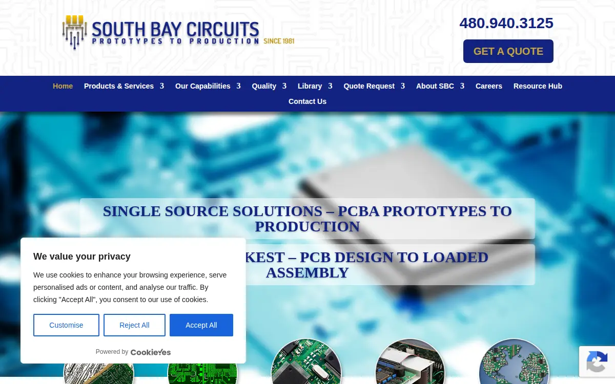 Homepage of South Bay Circuits INC