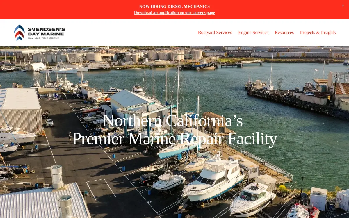 Homepage of Bay Marine Boatworks, INC.
