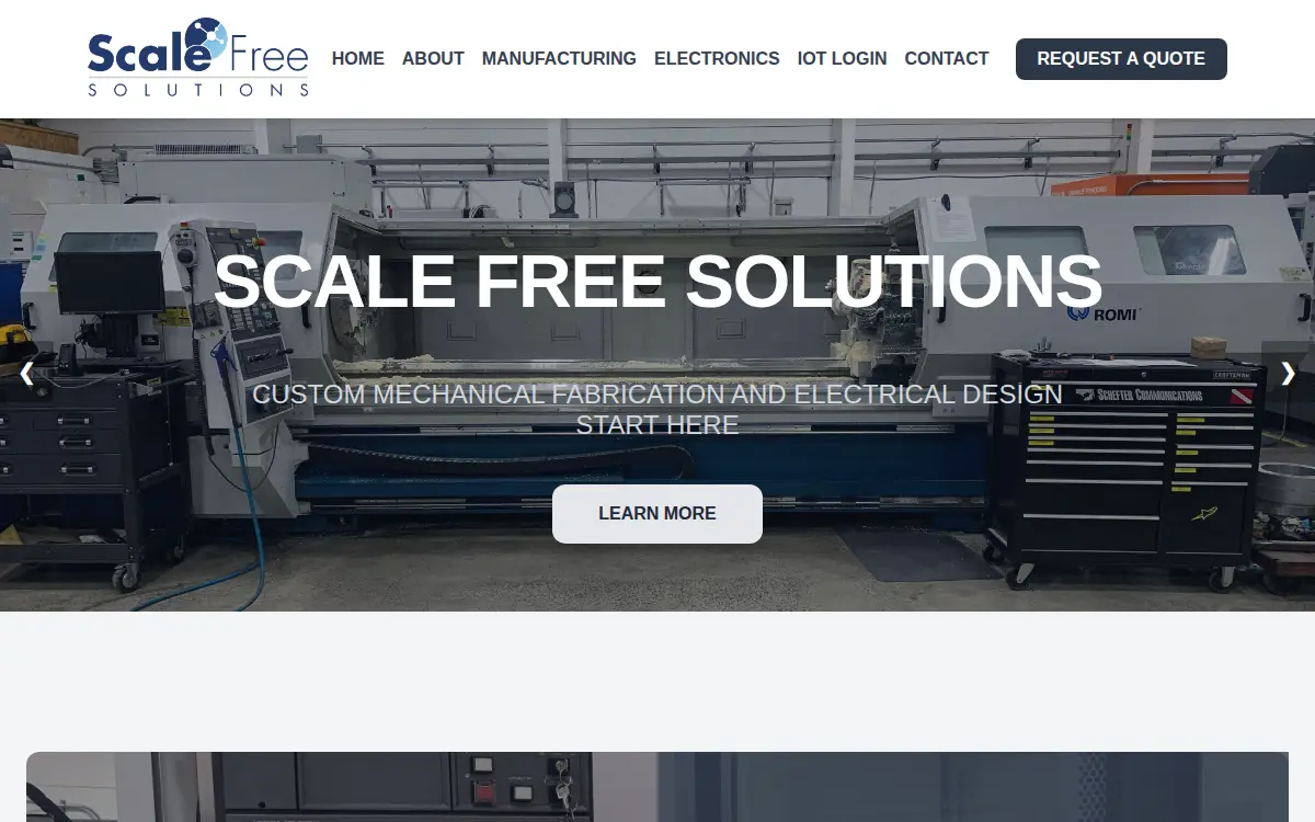 Homepage of Scale Free Solutions LLC
